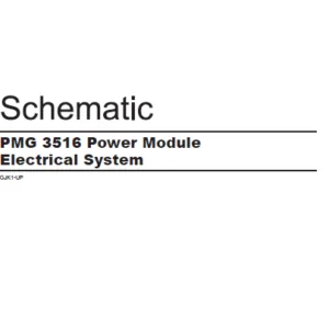 EN CAT Engine - Generator Set PMG 3516 Power Module Electrical System  Schematic Manual - PDF DOWNLOAD