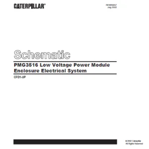 EN CAT Engine - Generator Set PMG3516 Low Voltage Power Module Enclosure Electrical System Schematic Manual - PDF DOWNLOAD
