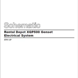 EN CAT Engine - Generator Set   Rental Depot XQP500 Genset Electrical System  Schematic Manual - PDF DOWNLOAD