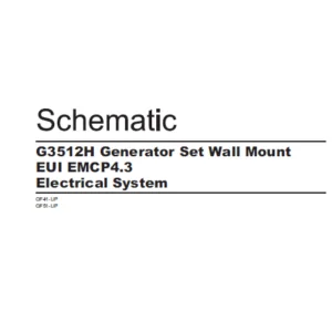 EN CAT Engine – Generator Set G3512A Electrical System Schematic Manual – PDF DOWNLOAD