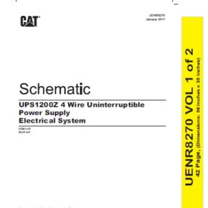 EN CAT Engine - Generator Set  UPS1200Z 4 Wire Uninterruptible  Power Supply Electrical System  Schematic Manual