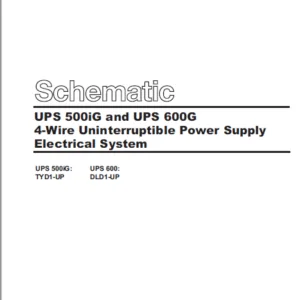 EN CAT Engine - Generator Set UPS 500iG UPS 600G 4-Wire Uninterruptible Power Supply Electrical System schematic Manual - PDF DOWNLOAD