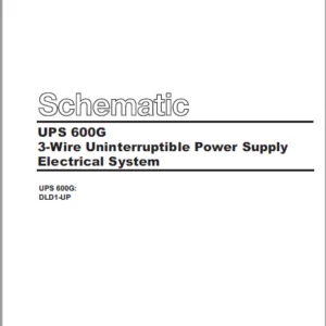 EN CAT Engine - Generator Set UPS 600G 3-Wire Uninterruptible Power Supply Electrical System Schematic Manual