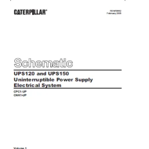 EN CAT Engine - Generator Set UPS120 UPS150 Uninterruptible Power Supply Electrical System Schematic Manual