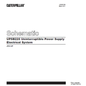 EN CAT Engine - Generator Set UPSB220 Uninterruptible Power Supply Electrical System Schematic Manual - PDF DOWNLOAD