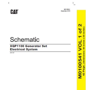 EN CAT Engine - Generator Set XQP1100 Electrical System Schematic Manual - PDF DOWNLOAD