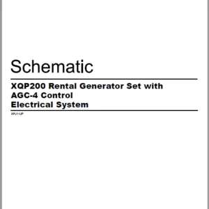 EN CAT Engine - Generator Set XQP200 Rental AGC-4 Control Electrical System  Schematic Manual - PDF DOWNLOAD