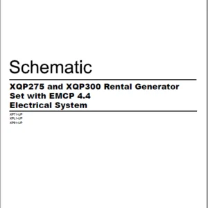 EN CAT Engine - Generator Set XQP275 XQP300 Rental EMCP 4.4 Electrical System Schematic Manual - PDF DOWNLOAD