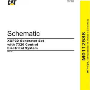 EN CAT Engine - Generator Set XQP30 7320 Control Electrical System  Schematic Manual - PDF DOWNLOAD