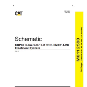 EN CAT Engine - Generator Set XQP30 EMCP 4.2B Electrical System Schematic Manual - PDF DOWNLOAD