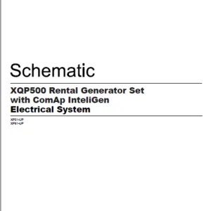 EN CAT Engine - Generator Set XQP500 Rental ComAp InteliGen Electrical System  Schematic Manual - PDF DOWNLOAD
