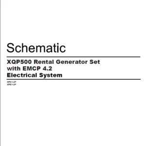EN CAT Engine - Generator Set XQP500 Rental EMCP 4.2 Electrical System Schematic Manual - PDF DOWNLOAD