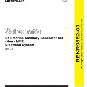 EN CAT Marine Products C18 Marine Auxiliary Generator Set (Non - MCS) Electrical System Manual - PDF DOWNLOAD