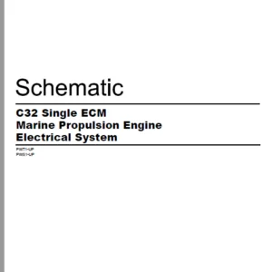 EN Cat Marine Products C32 Single ECM Propulsion Engine Electrical System Schematic Manual – PDF DOWNLOAD