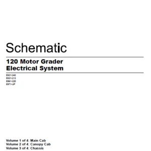 EN CAT Motor Grader 120 Electrical System Schematic Manual  - PDF DOWNLOAD