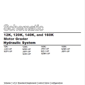 EN CAT Motor Grader 12K 120K 140K 160K Hydraulic System Schematic Manual - PDF DOWNLOAD