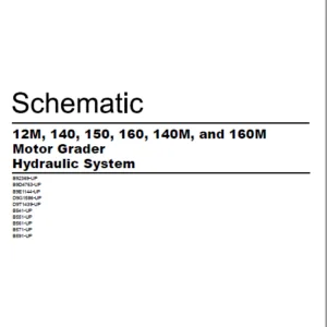 EN CAT Motor Grader 12M 140 150 160 140M 160M Hydraulic System  Schematic Manual - PDF  DOWNLOAD