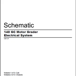 EN CAT Motor Grader 140 GC Electrical System Schematic Manual  - PDF DOWNLAOD