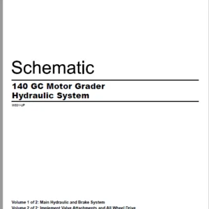 EN CAT Motor Grader 140 GC Hydraulic System Hydraulic Schematic Manual - PDF DOWNLOAD