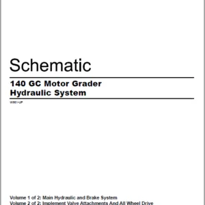 EN CAT Motor Grader 140 GC Hydraulic System Schematic Manual - PDF DOWNLOAD