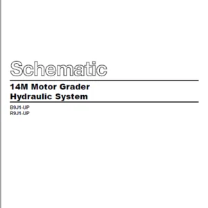 EN CAT Motor Grader 14M Hydraulic System Hydraulic Schematic Manual - PDF DOWNLOAD