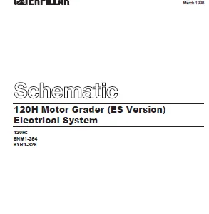 EN Cat 120H Motor Grader (ES Version) Electrical System Schematic Manual - PDF DOWNLOAD