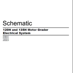 EN Cat 120H and 135H Motor Grader Electrical System Schematic Manual - PDF DOWNLOAD