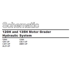 EN Cat 120H and 135H Motor Graders Hydraulic System Schematic Manual - PDF DOWNLOAD
