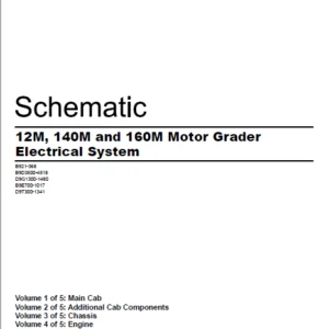 EN Cat 12M 140M and 160M Motor Grader Electrical System Schematic Manual - PDF DOWNLOAD
