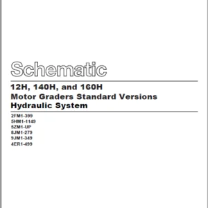EN Cat 12M 140M and 160M Motor Graders Hydraulic System Schematic Manual - PDF DOWNLOAD