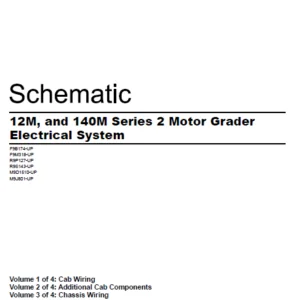 EN Cat 12M and 140M Series 2 Motor Grader Electrical System Schematic Manual - PDF DOWNLOAD