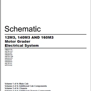 EN Cat 12M3 140M3 and 160M3 Motor Grader Electrical System Schematic Manual - PDF DOWNLOAD
