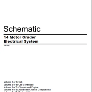 EN Cat 14 Motor Grader Electrical System Schematic Manual - PDF DOWNLOAD