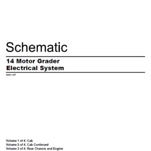 EN Cat 14 Motor Grader Electrical System Schematic Manual - PDF DOWNLOAD