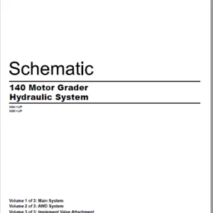 EN Cat 140 Motor Graders Hydraulic System Schematic Manual - PDF DOWNLOAD
