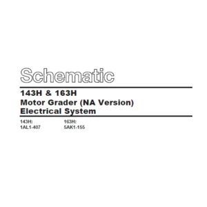 EN Cat 143H & 163H (NA Version)  Motor Grader Electrical System Schematic Manual - PDF DOWNLOAD