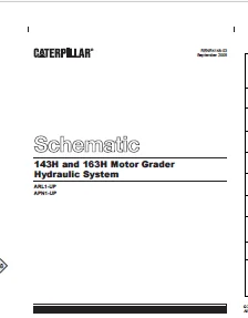EN Cat 143H and 163H Motor Graders Hydraulic System Schematic Manual - PDF DOWNLOAD