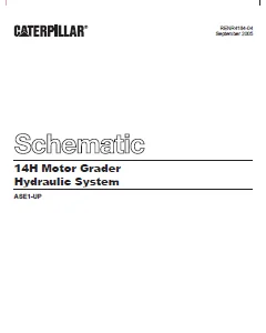 EN Cat 14H Motor Graders Hydraulic System Schematic Manual - PDF DOWNLOAD