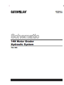 EN Cat 14H Motor Graders Hydraulic System Schematic Manual - PDF DOWNLOAD