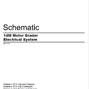 EN Cat 14M Motor Grader Electrical System Schematic Manual - PDF DOWNLOAD