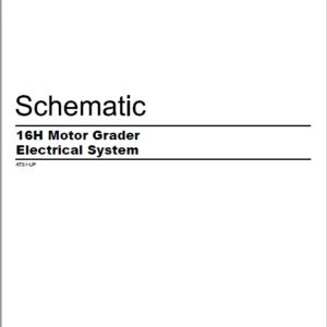 EN Cat 16H Motor Grader Electrical System Schematic Manual - PDF DOWNLOAD