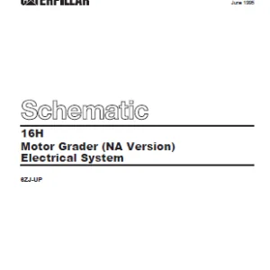 EN Cat 16H  Motor Grader (NA Version) Electrical System Schematic Manual -PDF  DOWNLOAD