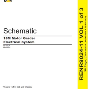 EN Cat 16M Motor Grader Electrical System Schematic Manual – PDF DOWNLOAD