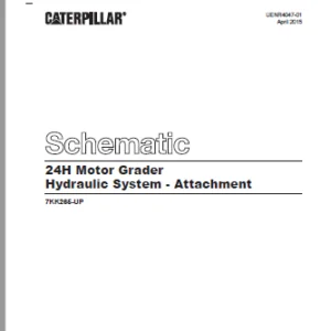 EN Cat 24H Motor Graders Hydraulic System Schematic Manual - PDF DOWNLOAD