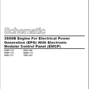 EN Cat 3500B Engine For Electrical Power Generation (EPG) With Electronic Modular Control Panel (EMCP)  Electrical System Schematic Manual