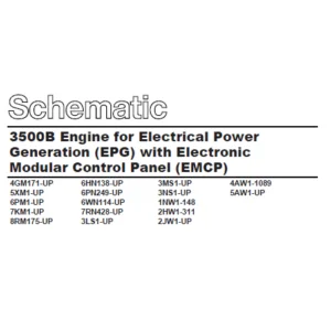 EN Cat 3500B Engine for Electrical Power Generation (EPG) with Electronic Modular Control Panel (EMCP) Electrical System Schematic Manual