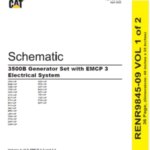 EN Cat 3500B Generator Set with EMCP 3 Electrical System Schematic Manual  -  PDF DOWNLOAD