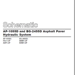 EN Cat AP-1055D and BG-2455D Asphalt Paver Hydraulic System Schematic Manual - PDF DOWNLOAD