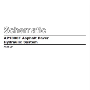 EN Cat AP1000F Asphalt Paver Hydraulic System Schematic Manual - PDF DOWNLOAD