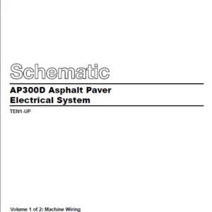 EN Cat AP300D Asphalt Paver Hydraulic System Schematic Manual - PDF DOWNLOAD